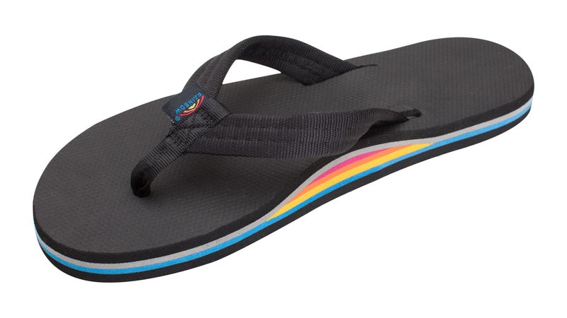Rainbow Sandals Womenâ€™s Single Layer Classic Rubber w/EVA filled Nylon Strap Limited Edition, Ladies Medium / 6.5-7.5 B(M) US - Image 1
